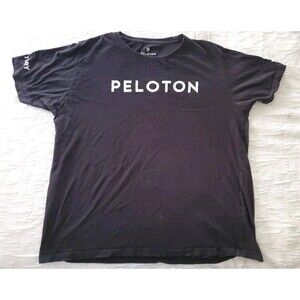 Men's Peloton 100 Century Cycling Biking Black Short Sleeve T-Shirt Size Large